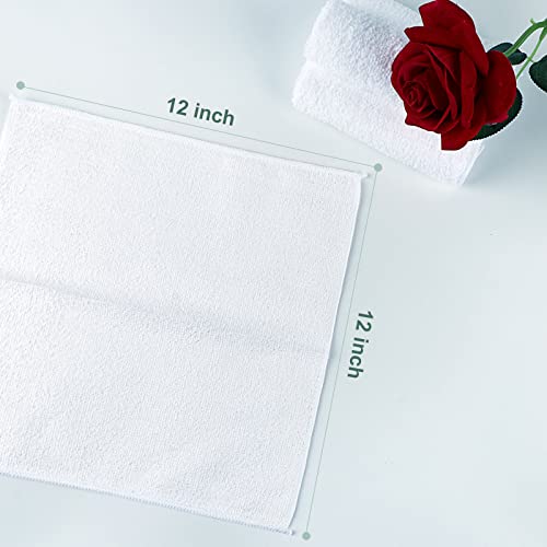 Orighty Microfiber Washcloths Towel Set 50 Pack, Highly Absorbent and Soft Feel Fingertip Towels, Multi-Purpose Wash Cloths for Bathroom, Hotel, Spa, and Gym, 12x12 Inch