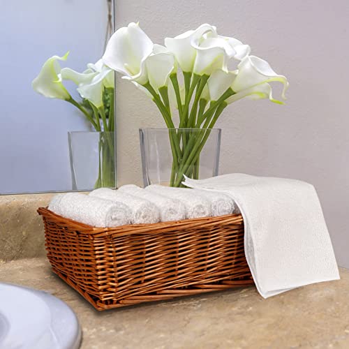 Orighty Microfiber Washcloths Towel Set 50 Pack, Highly Absorbent and Soft Feel Fingertip Towels, Multi-Purpose Wash Cloths for Bathroom, Hotel, Spa, and Gym, 12x12 Inch